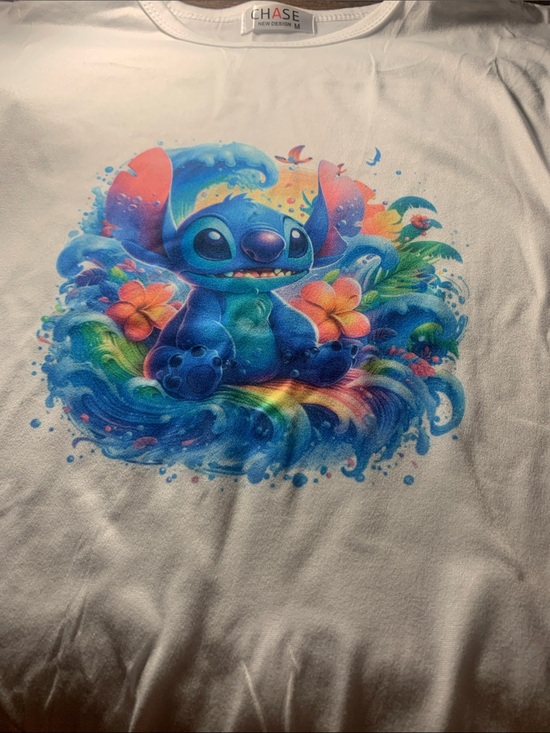 Other - CHASE White Tee with Vibrant Stitch sassy SpiderMan and pickle size kidsmed
